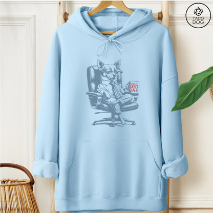 Chihuahua World's Best Dad Mug Hoodie Light Blue Taco-Dog