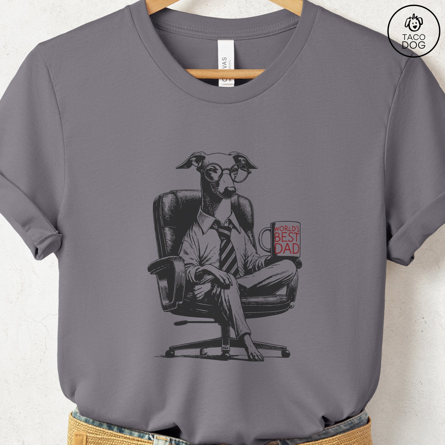 Italian Greyhound Whippet Iggy World's Best Dad Mug T-Shirt