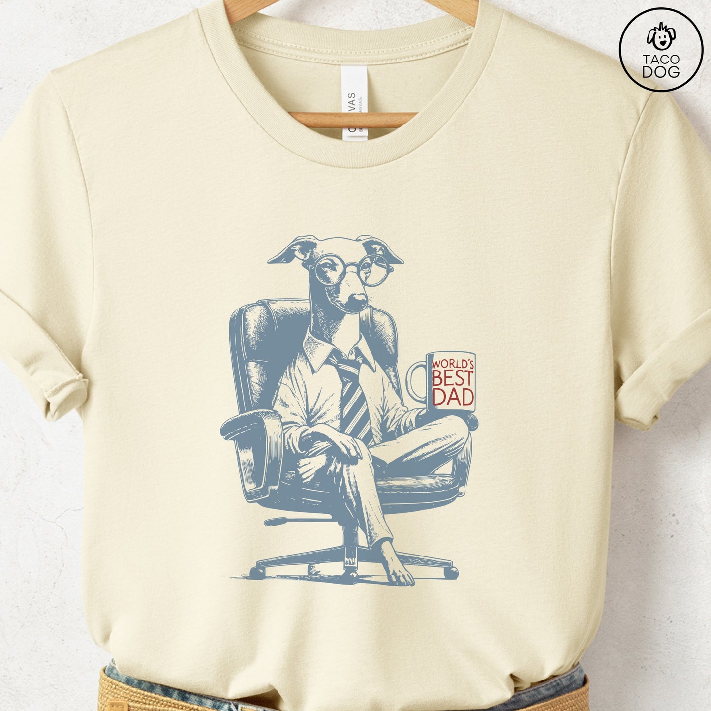 Italian Greyhound Whippet Iggy World's Best Dad Mug T-Shirt