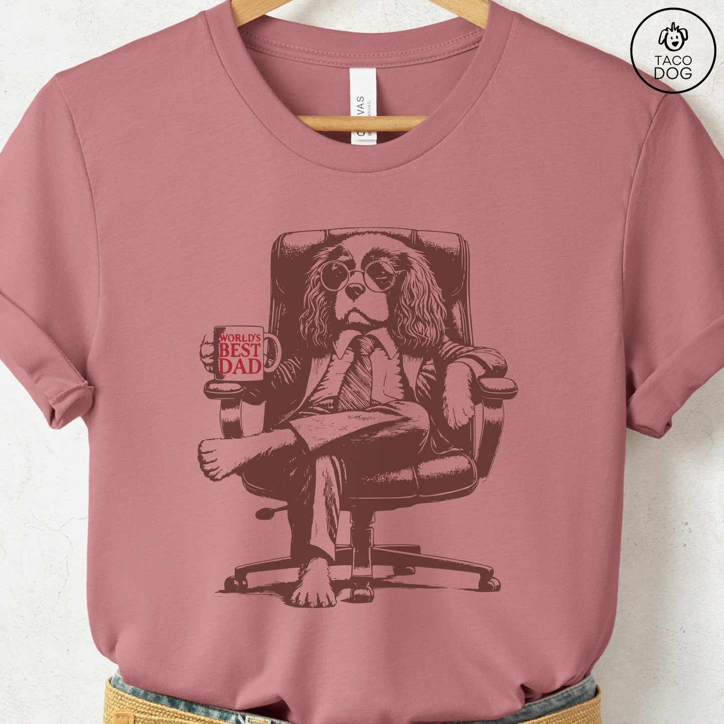 Cavalier King Charles Spaniel World's Best Dad Mug T-Shirt