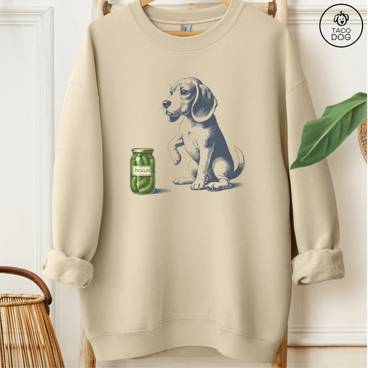 Beagle Pickles Sweatshirt Sand Taco-Dog