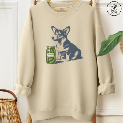 Corgi Pickles Sweatshirt Sand