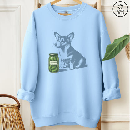 Corgi Pickles Sweatshirt Light Blue