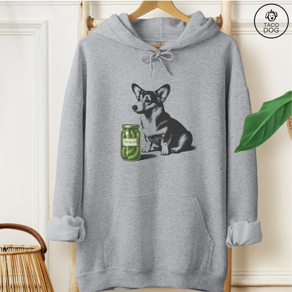 Corgi Pickles Hoodie Graphite Heather