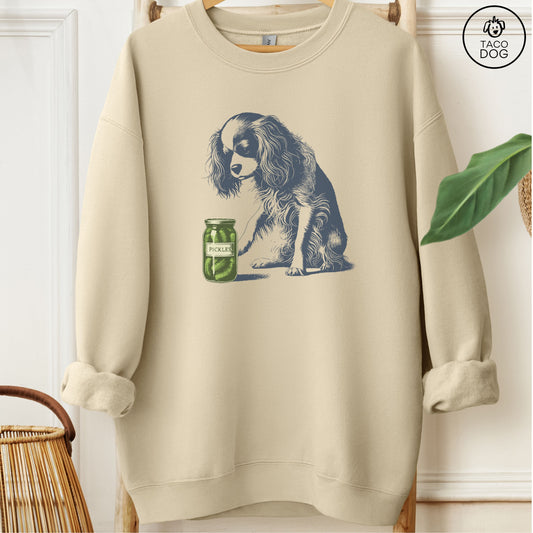 Cavalier King Charles Spaniel Pickles Sweatshirt Sand Taco-Dog
