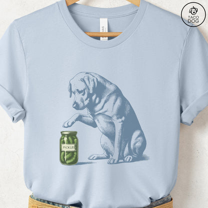 Labrador Retriever Lab Pickles T-Shirt Light Blue Taco-Dog