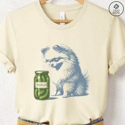 Pomeranian Pickles T-Shirt Natural Taco-Dog