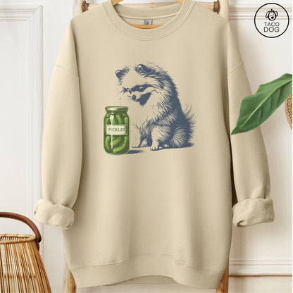 Pomeranian Pickles Sweatshirt Sand Taco-Dog