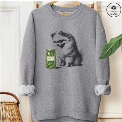 Pomeranian Pickles Sweatshirt Graphite Heather Taco-Dog