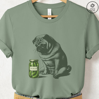 Pug Pickles T-Shirt Sage Taco-Dog