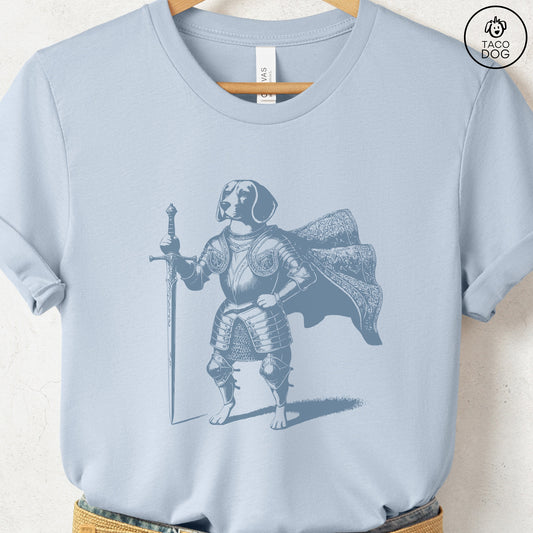 Beagle Knight T-Shirt Light Blue Taco-Dog
