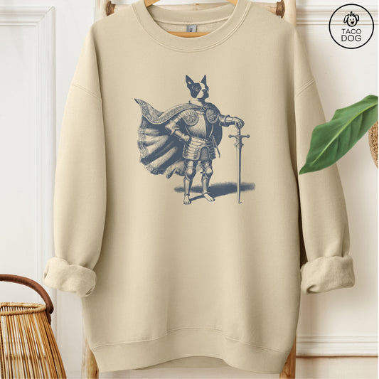 Boston Terrier Knight Sweatshirt Sand Taco-Dog