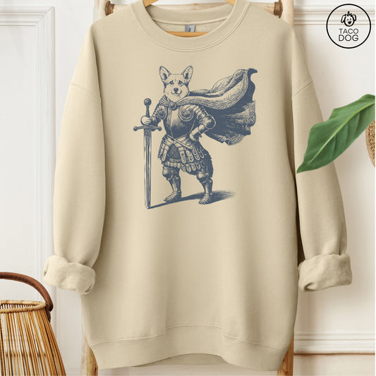 Corgi Knight Sweatshirt Sand Taco-Dog