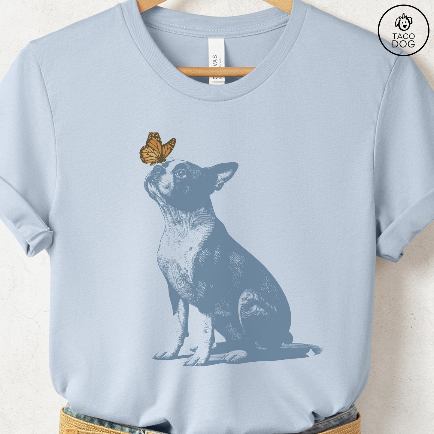 Boston Terrier Butterfly T-Shirt