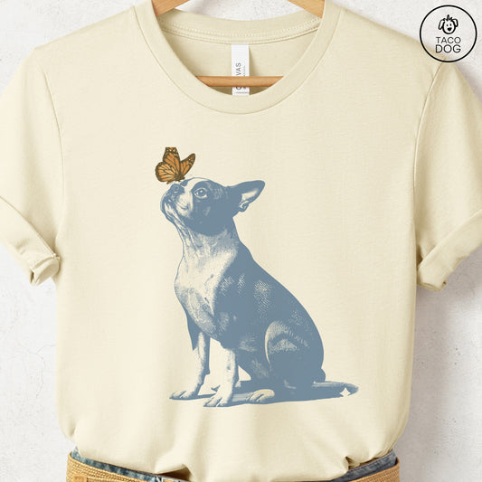 Boston Terrier Butterfly T-Shirt