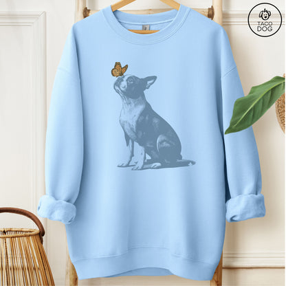 Boston Terrier Butterfly Sweatshirt