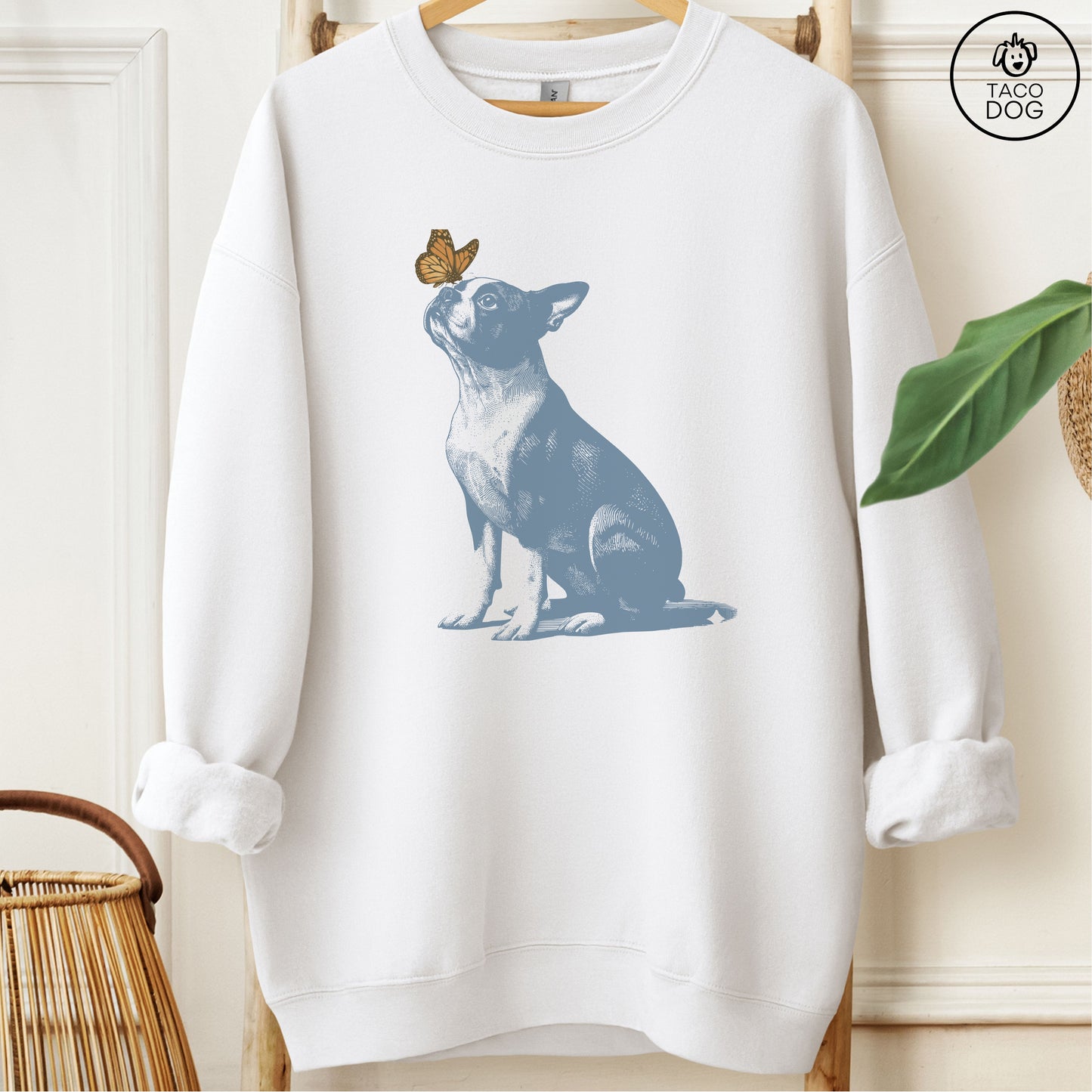 Boston Terrier Butterfly Sweatshirt