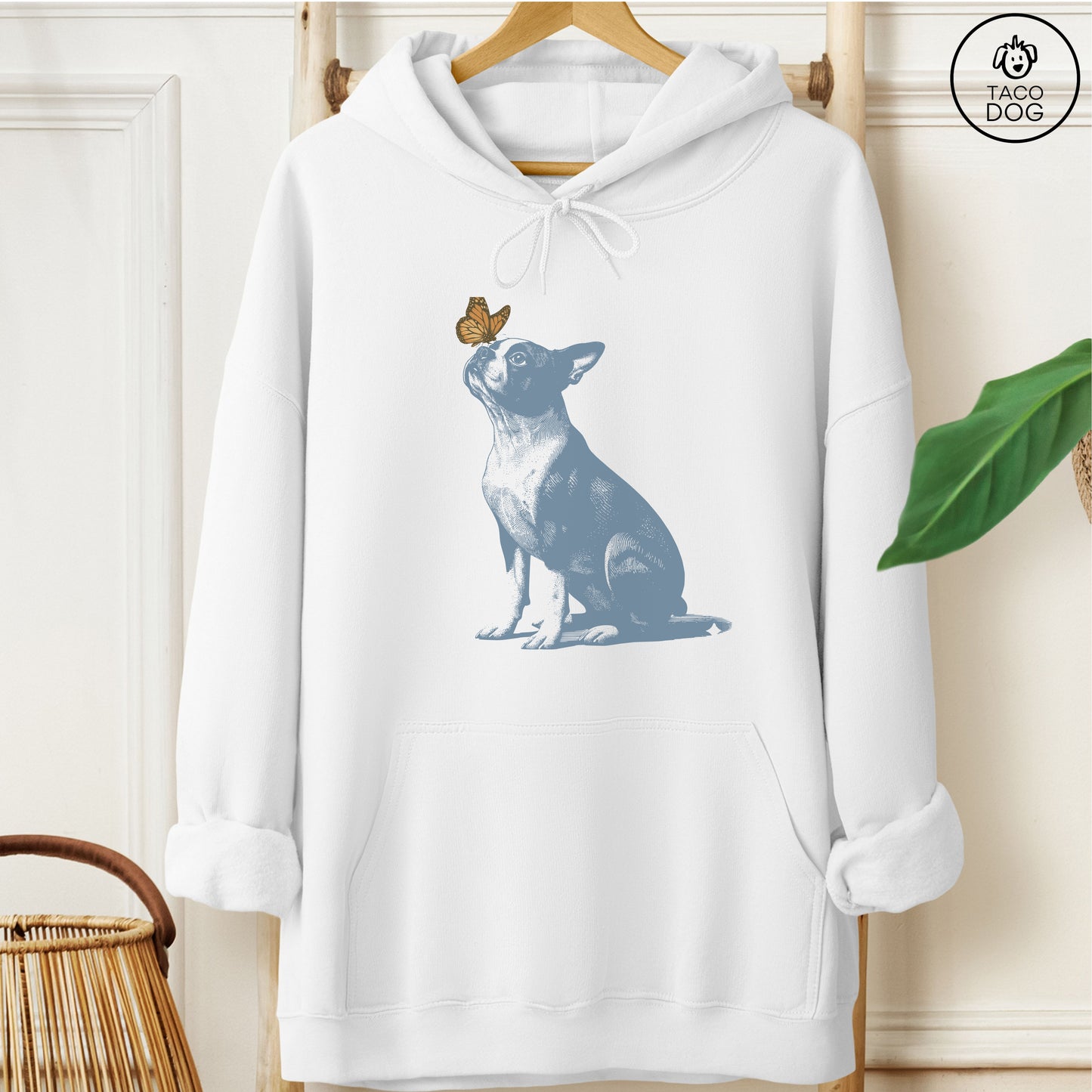 Boston Terrier Butterfly Hoodie
