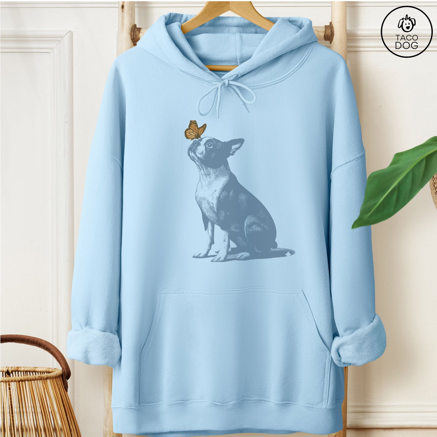Boston Terrier Butterfly Hoodie