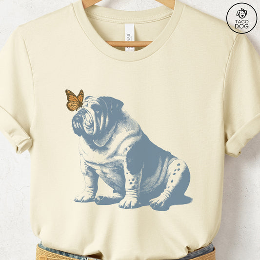 English Bulldog Butterfly T-Shirt