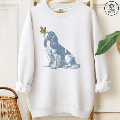 Cavalier King Charles Spaniel Butterfly Sweatshirt