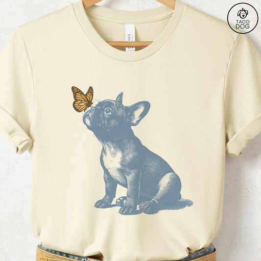 French Bulldog Frenchie Butterfly T-Shirt