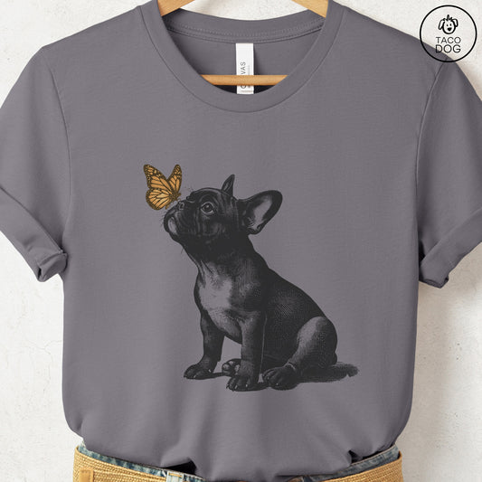 French Bulldog Frenchie Butterfly T-Shirt Storm Taco-Dog
