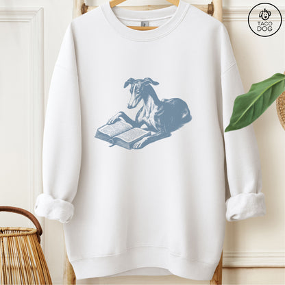 Italian Greyhound Whippet Iggy Studying Book Sweatshirt