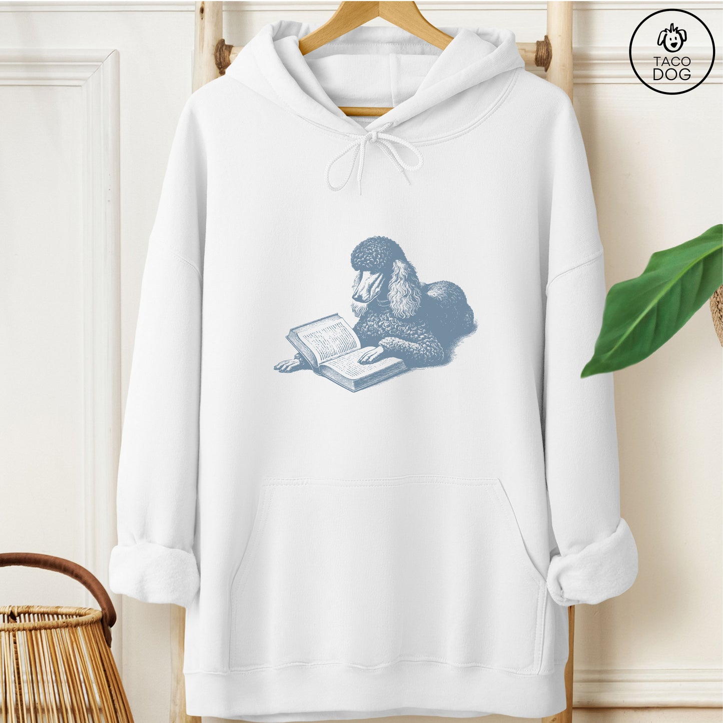 Poodle Studying Book Hoodie