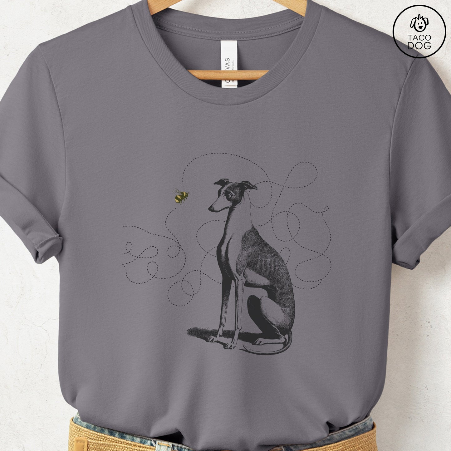 Italian Greyhound Whippet Iggy Bumble Bee T-Shirt