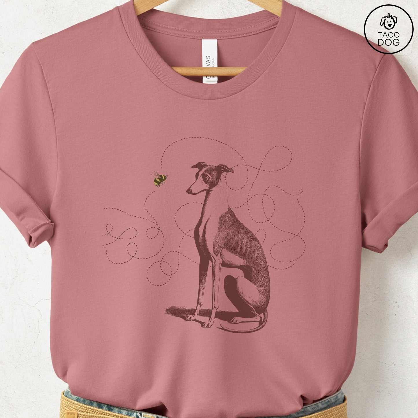 Italian Greyhound Whippet Iggy Bumble Bee T-Shirt