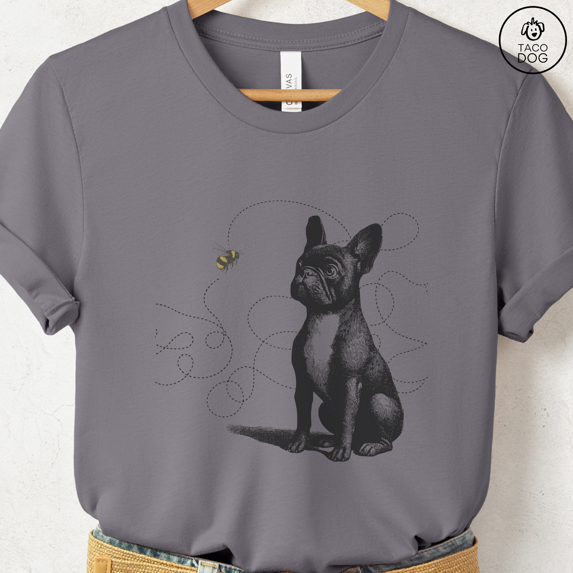 French Bulldog Frenchie Bumble Bee T-Shirt Storm Taco-Dog