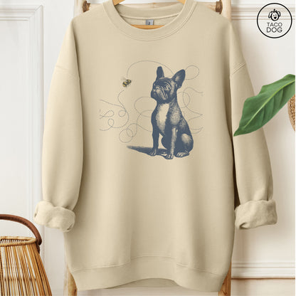French Bulldog Frenchie Bumble Bee Sweatshirt Sand Taco-Dog