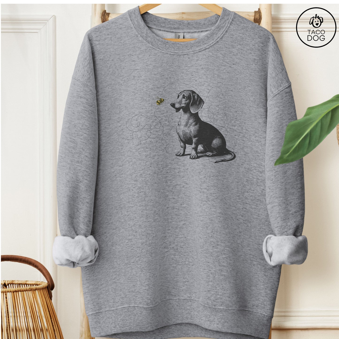 Dachshund Weenie Bumble Bee Sweatshirt