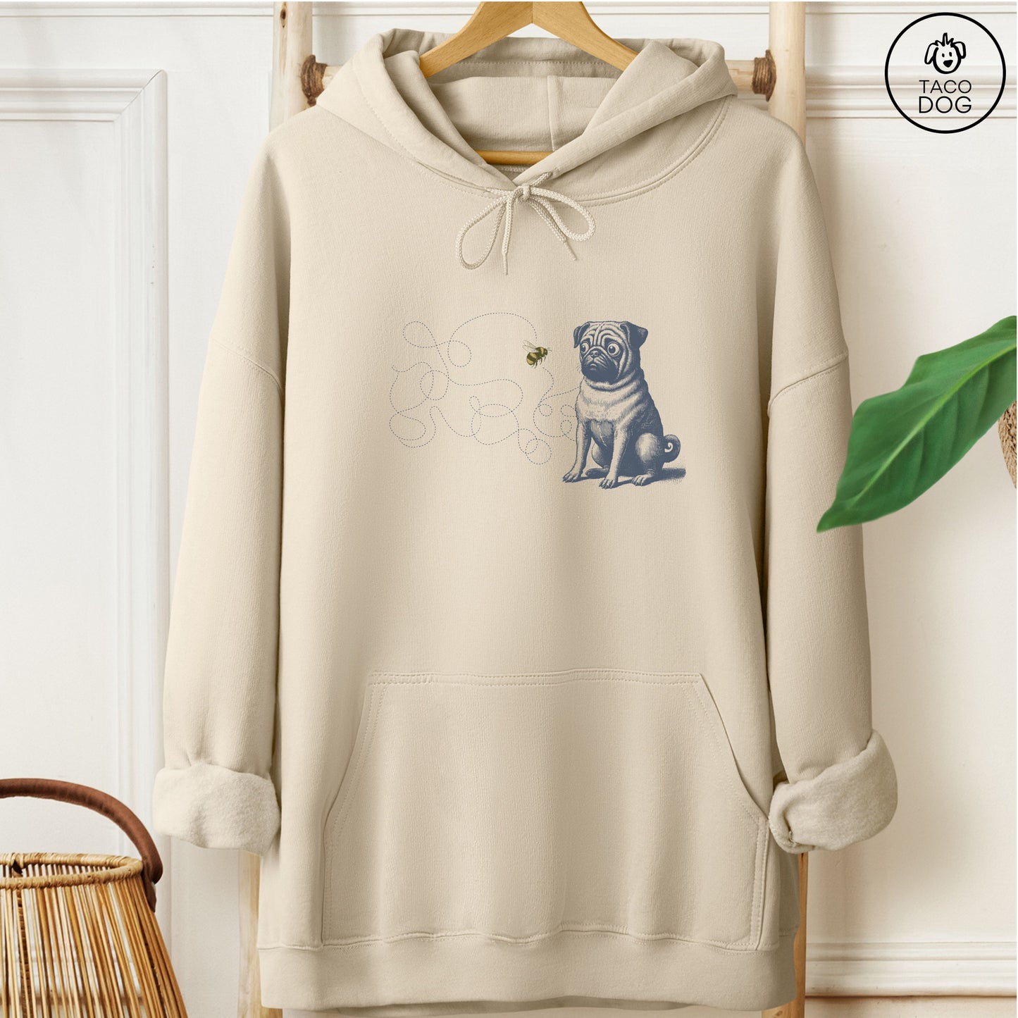 Pug Bumble Bee Hoodie