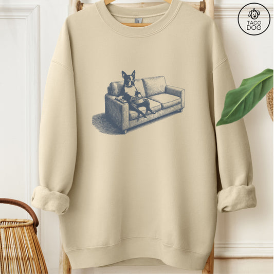 Boston Terrier Just One Episode Sweatshirt Sand Taco-Dog