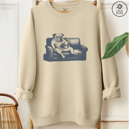 English Bulldog Just One Episode Sweatshirt Sand Taco-Dog