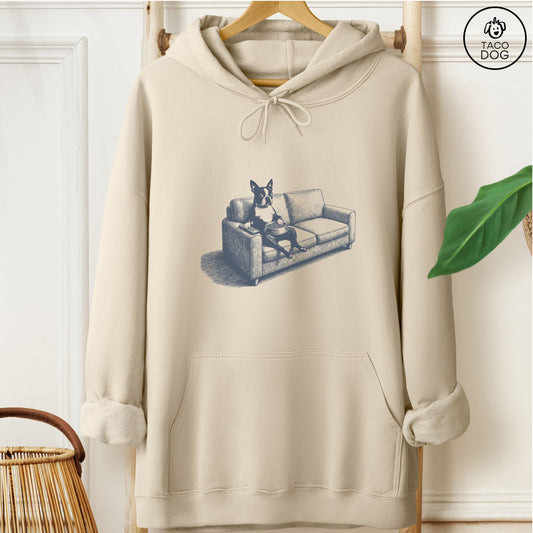Boston Terrier Just One Episode Hoodie Sand Taco-Dog
