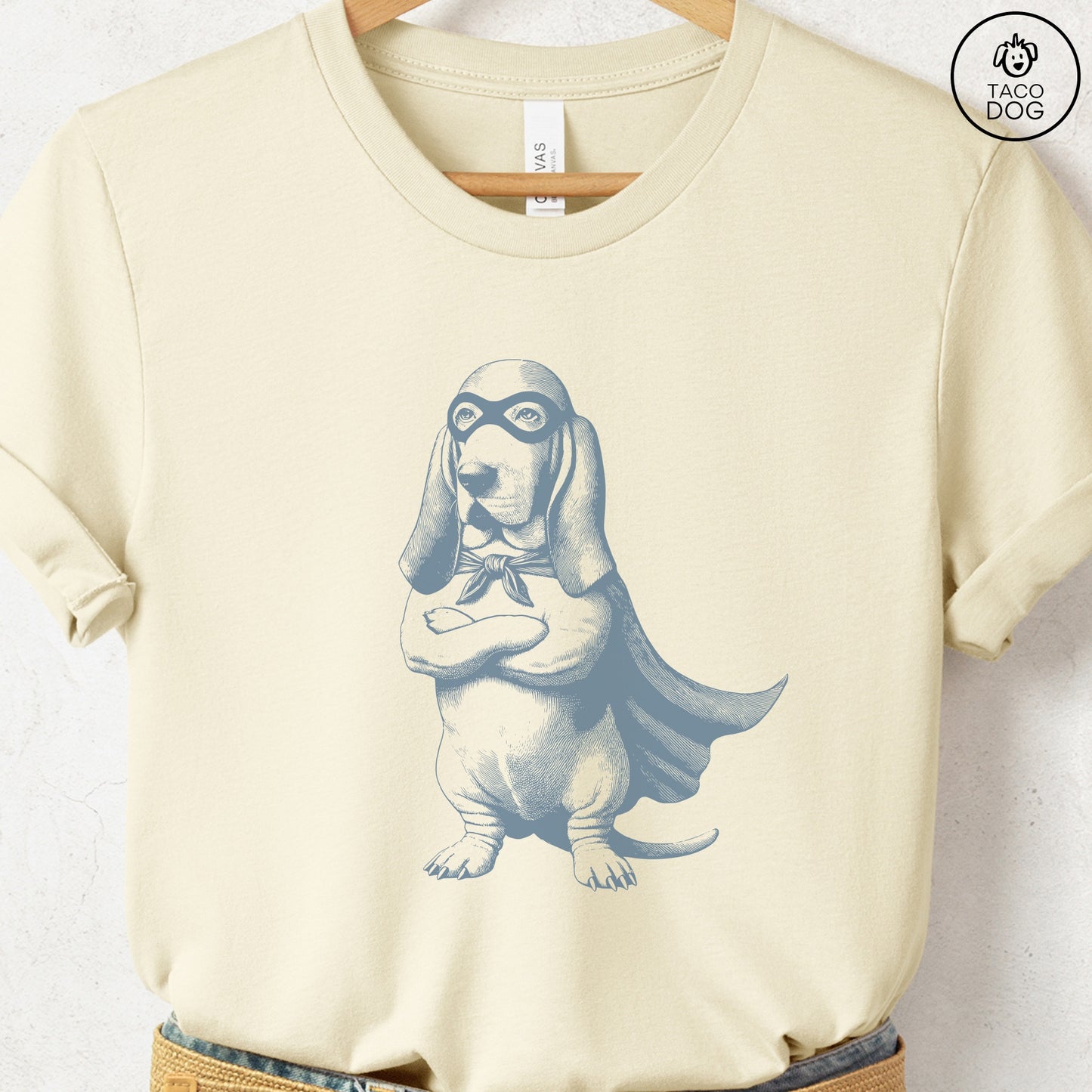 Basset Hound Reluctant Super Hero T-Shirt