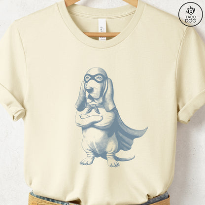 Basset Hound Reluctant Super Hero T-Shirt