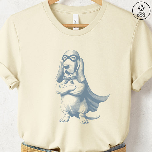Basset Hound Reluctant Super Hero T-Shirt