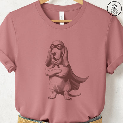 Basset Hound Reluctant Super Hero T-Shirt