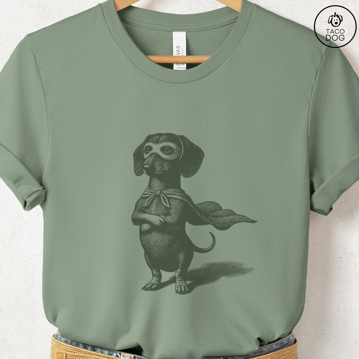 Dachshund Weenie Reluctant Super Hero T-Shirt