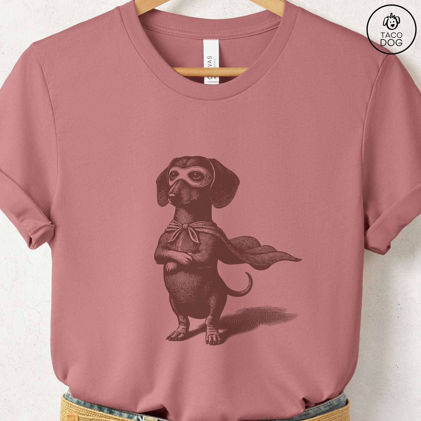 Dachshund Weenie Reluctant Super Hero T-Shirt