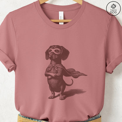 Dachshund Weenie Reluctant Super Hero T-Shirt