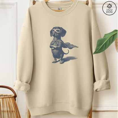 Dachshund Weenie Reluctant Super Hero Sweatshirt