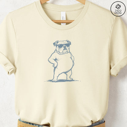 English Bulldog Vintage Sunglasses TShirt