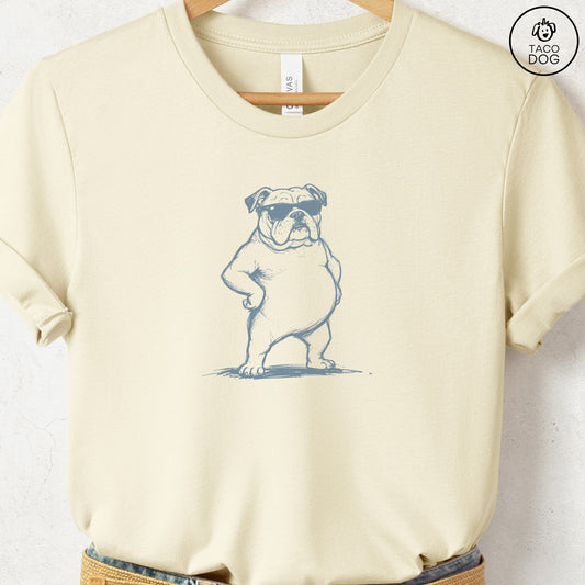 English Bulldog Vintage Sunglasses TShirt