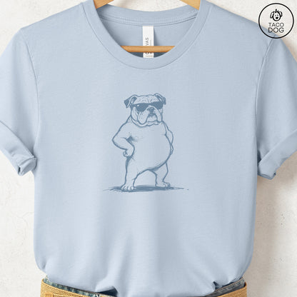 English Bulldog Vintage Sunglasses TShirt