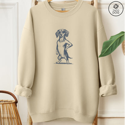 Dachshund Weenie Vintage Sunglasses Sweatshirt